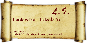 Lenkovics István névjegykártya