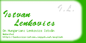 istvan lenkovics business card