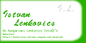 istvan lenkovics business card